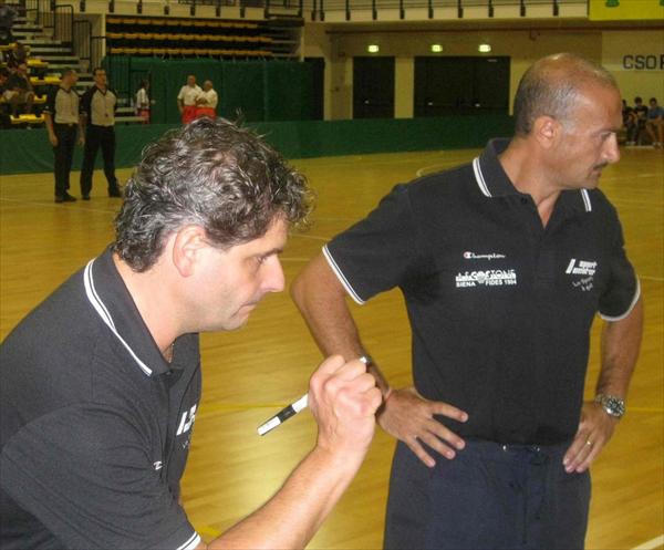 Coach Marco Collini e il suo assistente Giuseppe Dragone