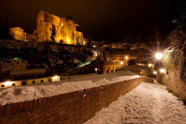 Siena di Notte con Neve