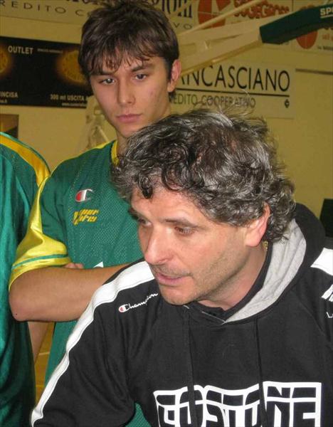 Coach Marco Collini e il giovane talento Alessandro Nepi, classe '93