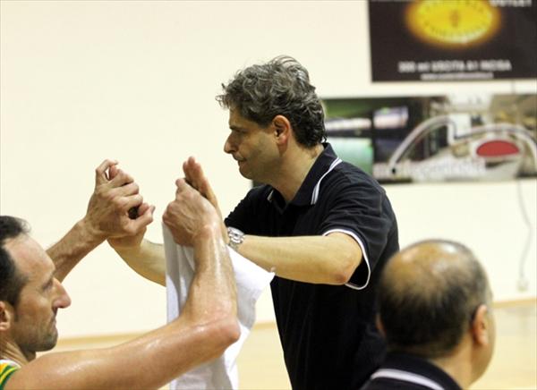 Coach Collini al termine di gara 3 contro Bottegone