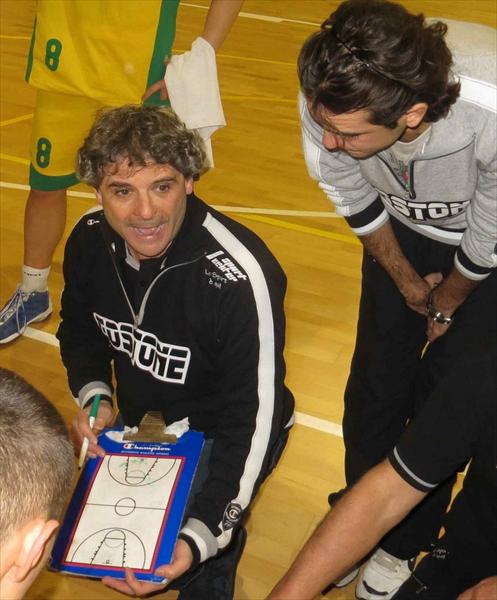 Coach Marco Collini con accanto Giovanni Rosa