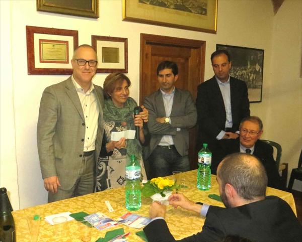 Adamo Biancucci e David Mannini di Banca Mediolanum con i presidenti Morbidi e Corbini