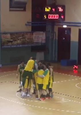 Gioia dopo la vittoria contro Vela Basket