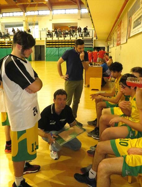 Coach Paladini durante un time out