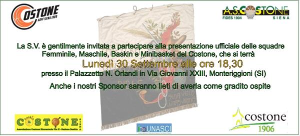 Presentazione Squadre - Invito