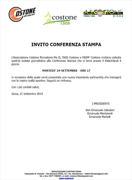 Invito Conferenza Stampa