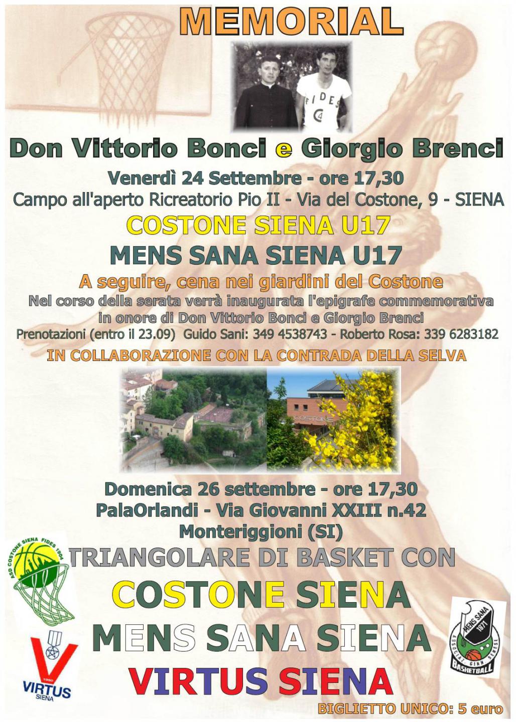 Locandina Memorial Don Vittorio-Brenci