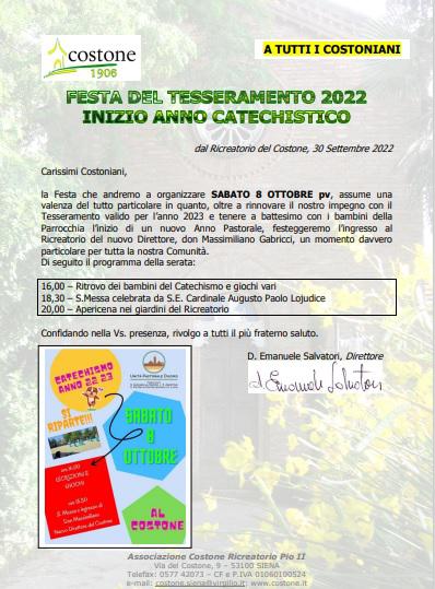 Festa Tesseramento 2022